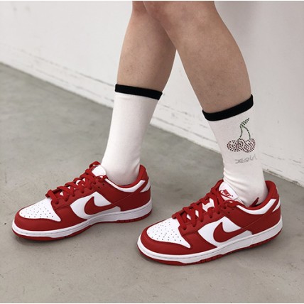 Кроссовки Nike SB Dunk Red/White (реплика высокого качества)