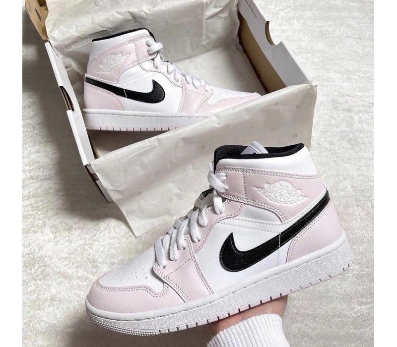 Кроссовки Jordan 1 MID Light Pink/White