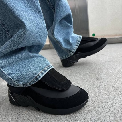 Кроссовки Raf Simons Antei Black Suede (реплика высокого качества)