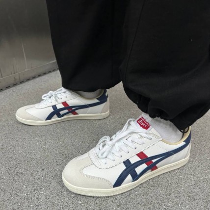 Кеды Asics White/Navy (реплика высокого качества)