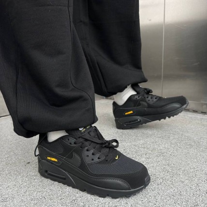 Кроссовки Nike air max 90 Black/yellow (реплика высокого качества)