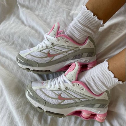 Кроссовки Nike Shox Ride 2 Grey/Pink (реплика высокого качества)