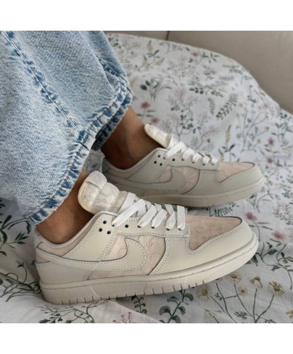 Кроссовки Nike SB Dunk Lace Beige (реплика высокого качества)