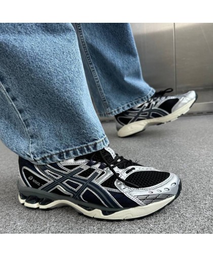 Кроссовки Asics Gel Nimbus Navy/Silver (реплика высокого качества)