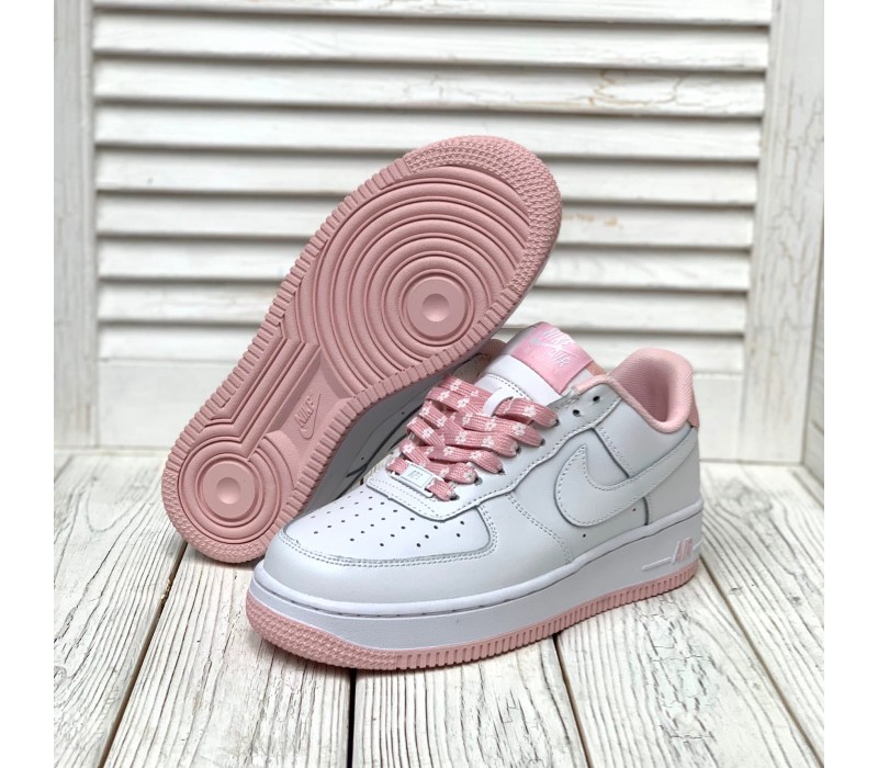 Кроссовки Nike Force White/Pink Flowers