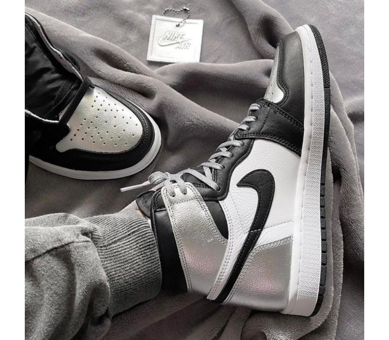 Кроссовки Jordan 1 Black/Silver