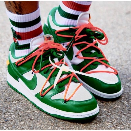 Кроссовки Nike SB Dunk Off White Green (реплика высокого качества)