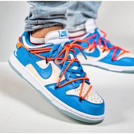 Кроссовки Nike SB Dunk Off White Blue (реплика высокого качества)