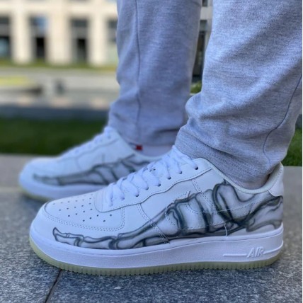 Кроссовки Nike Force Skeleton White (реплика высокого качества)