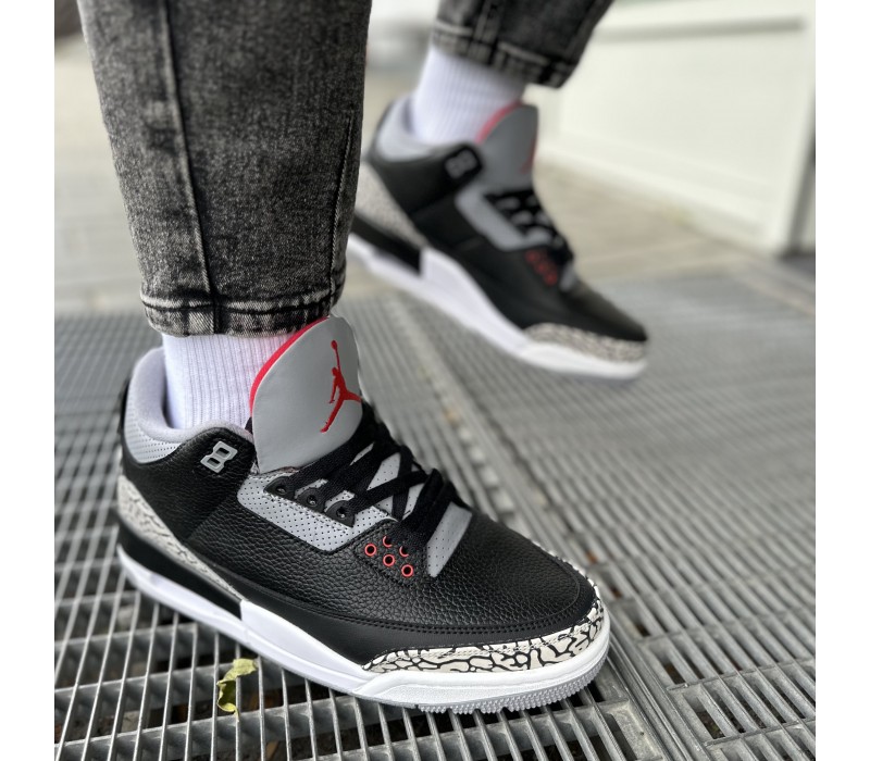 Кроссовки Jordan 3 Black/Grey