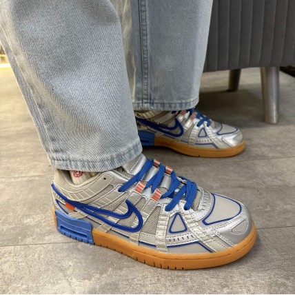 Кроссовки Nike SB Dunk Rubber Off White University Blue (реплика высокого качества)