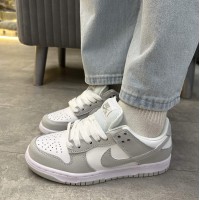 Кроссовки Nike SB Dunk Light Grey/White (реплика высокого качества)