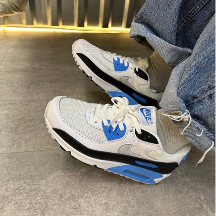 Кроссовки Nike air max 90 White/Blue (реплика высокого качества)