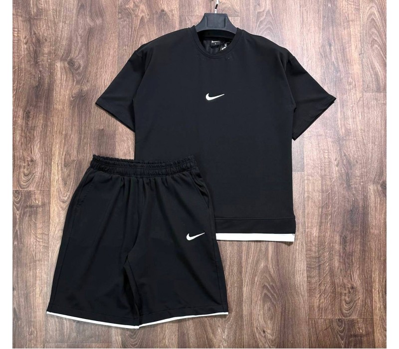 Костюм футболка с шортами Nike Black