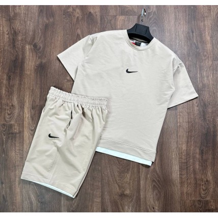 Костюм футболка с шортами Nike Beige (реплика высокого качества)