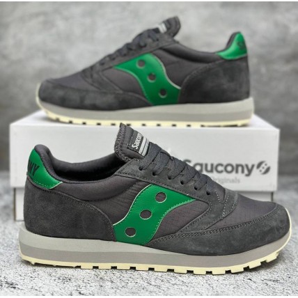 Кроссовки SAUCONY Jazz Grey/Green (реплика высокого качества)