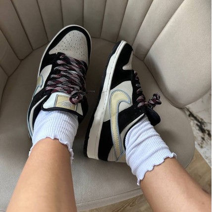 Кроссовки Nike SB Dunk Black/Beige (реплика высокого качества)