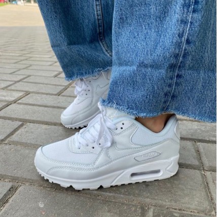 Кроссовки Nike air max 90 Total White (реплика высокого качества)