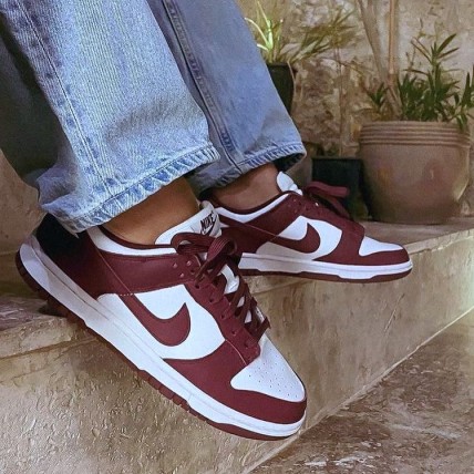 Кроссовки Nike SB Dunk Bordo/White (реплика высокого качества)