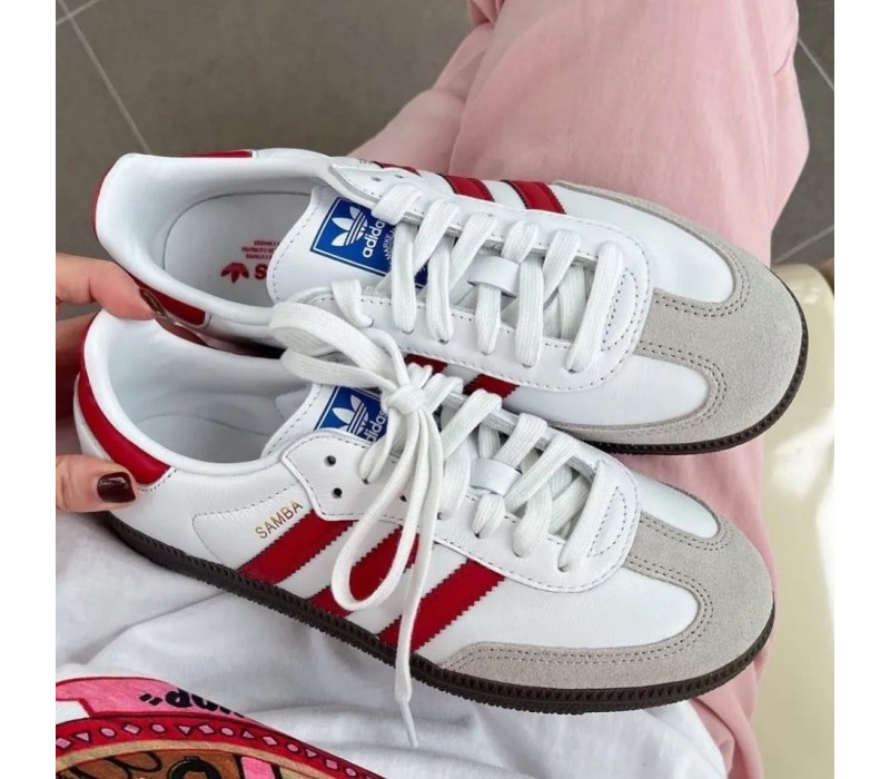 Кроссовки Samba White/Red