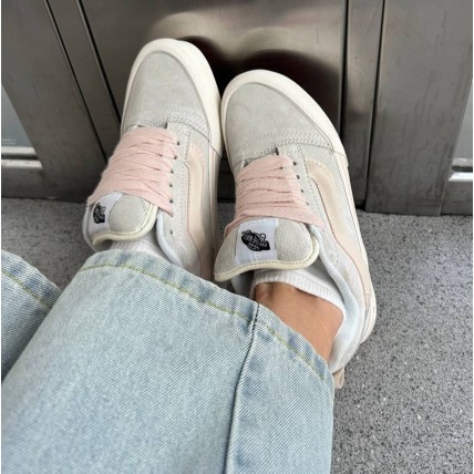 Кеды Vans Knu Skool Beige/Pink (реплика высокого качества)