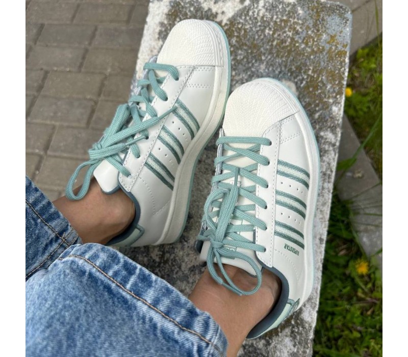 Кроссовки Superstar White/Mint