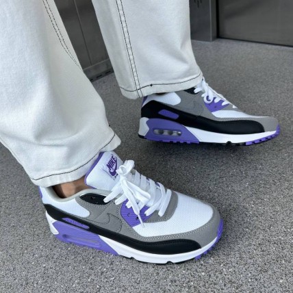 Кроссовки Nike air max 90 White/Purple (реплика высокого качества)