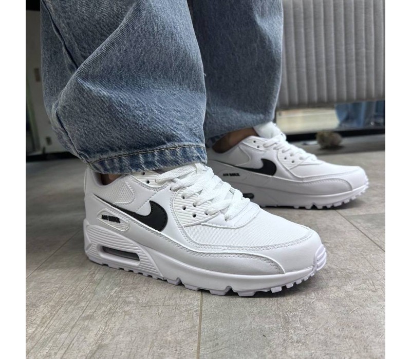 Кроссовки Nike air max 90 White Black logo