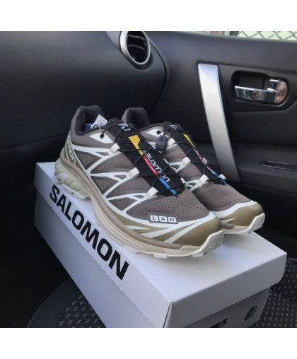 Кроссовки зимние Salomon XT-6 Light Brown (реплика высокого качества)