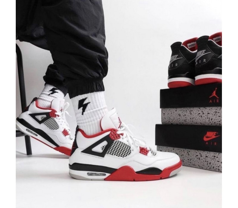 Кроссовки Jordan 4 White/Red