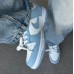 Кроссовки Nike SB Dunk White/Light blue