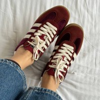 Кеды Gazelle Gucci Burgundy (реплика высокого качества)