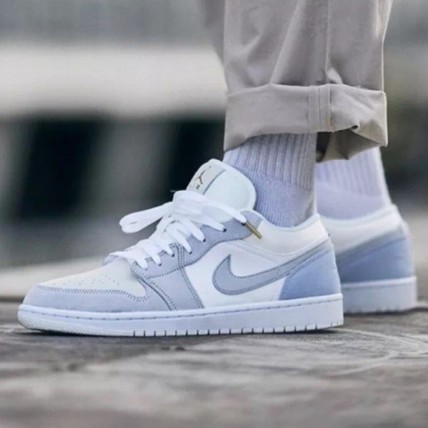 Кроссовки Jordan 1 Low Light grey (реплика высокого качества)