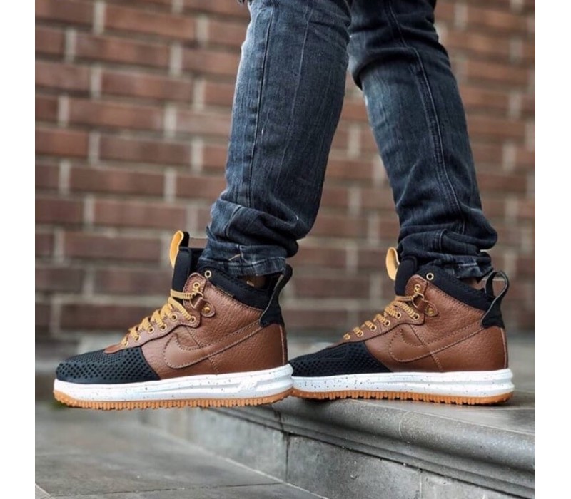 Кроссовки Nike Duckboot Lunar Force Brown (реплика высокого качества)