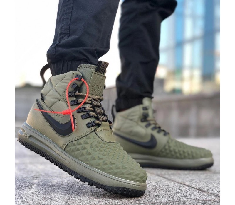 Кроссовки Nike Duckboot Lunar Force Khaki с мехом