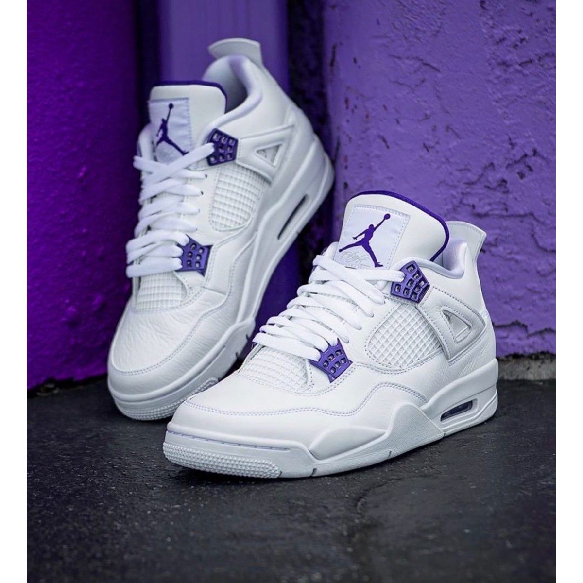 Jordan 4 Metallic White Purple krossmarket.by