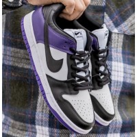 Кроссовки Nike SB Dunk White/Black/Purple (реплика высокого качества)