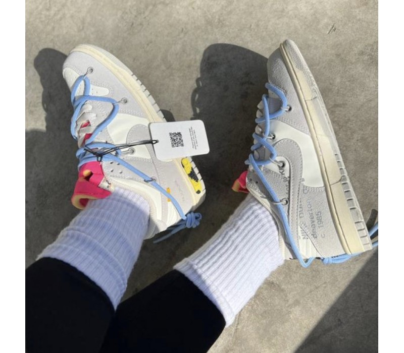 Кроссовки Nike SB Dunk Off White Grey/pink