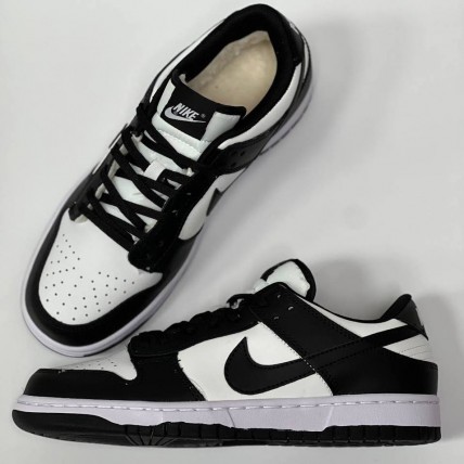 Кроссовки зимние Nike SB Dunk Black/White (реплика высокого качества)