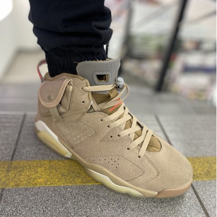 Кроссовки Jordan 6 Cactus Jack Beige  (реплика высокого качества)