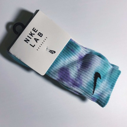 Носки Nike Tie Dye White/Purple/Green 1 пара  (реплика высокого качества)