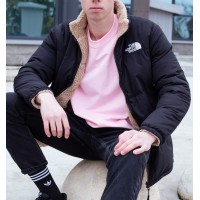 Куртка двухсторонняя зимняя The North Face Black пуховик (реплика высокого качества)