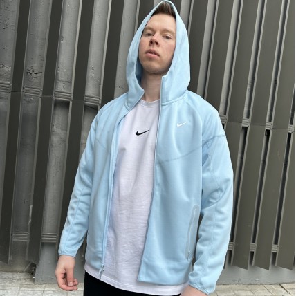 Зип худи Nike Tech Fleece Sky Blue (реплика высокого качества)